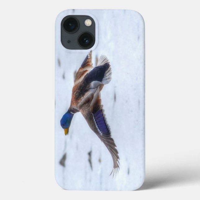 Funda De Case-Mate Para iPhone Regalo de vida silvestre Flying Mallard Drake (Reverso)