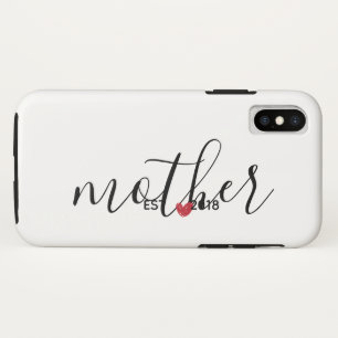 Funda Para iPhone X Regalo del Año de Establecimiento de la Madre Roja
