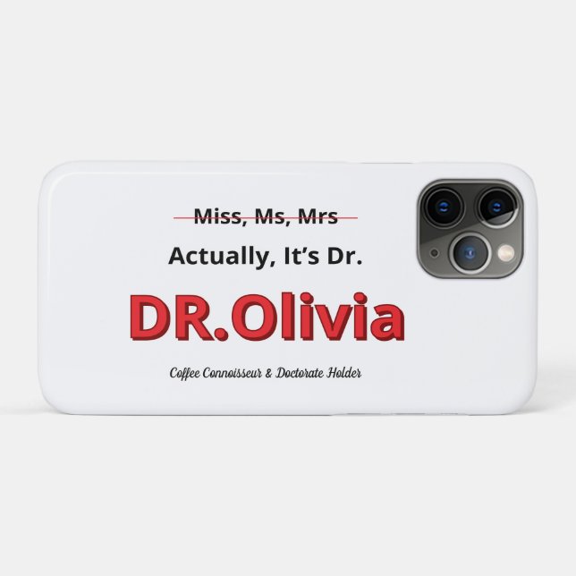 Funda De Case-Mate Para iPhone Regalo divertido de doctorado para madre con docto (Reverso (horizontal))