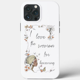 Funda Para iPhone 13 Pro Max Regalo Floral de Amor Propio para Mujeres