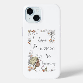 Funda Para iPhone 15 Regalo Floral de Amor Propio para Mujeres