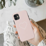 Funda Para iPhone 11 Regalo moderno Pastel Rosa y Corazón Minimalista A<br><div class="desc">Regalo moderno Pastel Rosa y Corazón Minimalista Agradable</div>