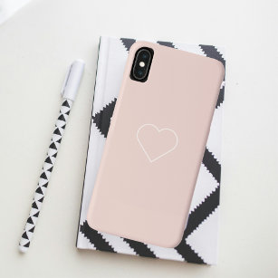 Funda Para iPhone XS Max Regalo moderno Pastel Rosa y Corazón Minimalista A