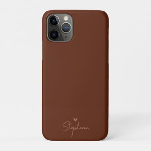 Funda Para iPhone 11 Pro Regalo Personalizado Corazón Minimalista Tonos Ter