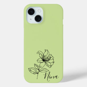 Funda Para iPhone 15 Regalo personalizado de flor de abeja de miel