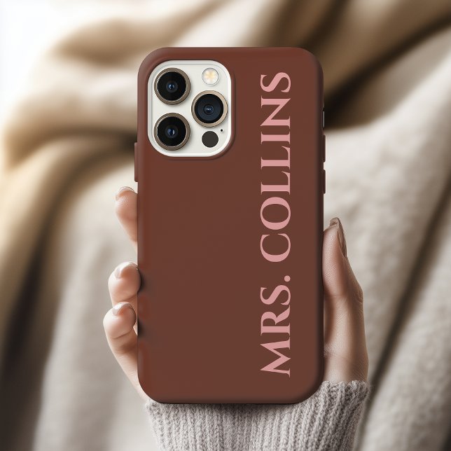 Funda De Case-Mate Para iPhone Regalo Personalizado de Nuevo Apellido para Esposa (Bachelorette Party Phone Case – Personalized Bridal Gift and Wedding Souvenir)