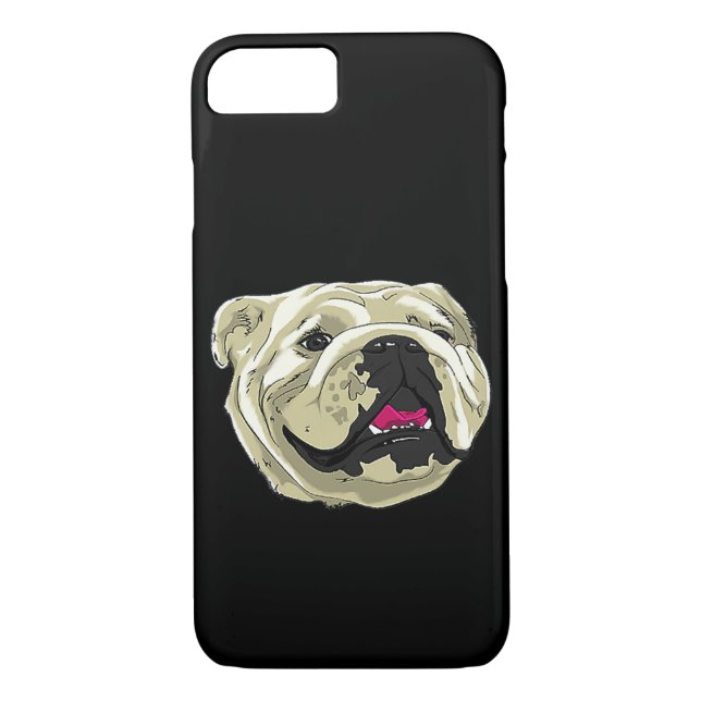 Funda De Case-Mate Para iPhone Regalo Premium de Bulldog británico inglés Silly H (Reverso)
