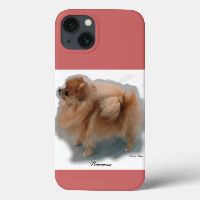 Funda De Case-Mate Para iPhone Regalos de arte de Pomerania (Reverso)