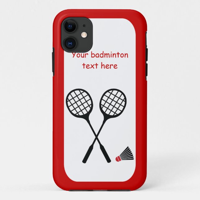 Funda De Case-Mate Para iPhone Regalos de bádminton, personalizado de racquet y d (Reverso)