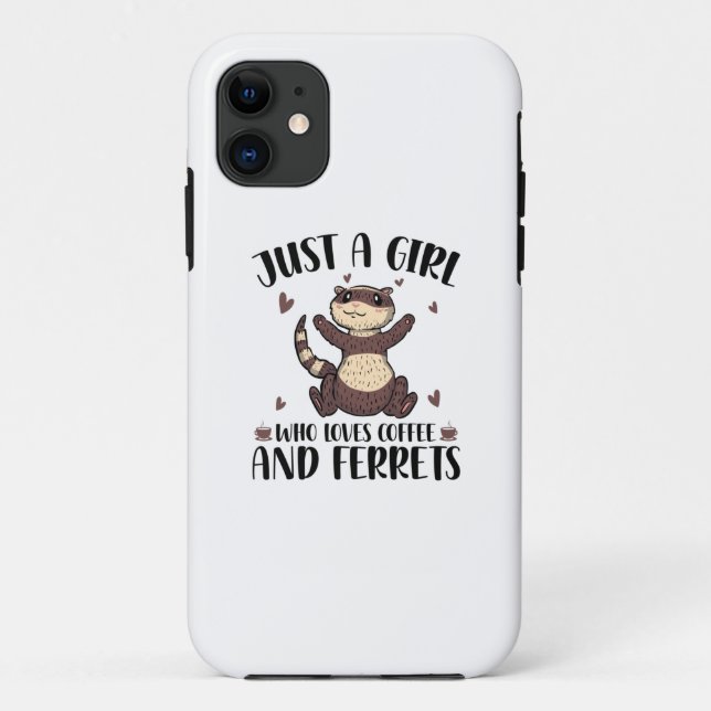 Funda De Case-Mate Para iPhone Regalos de Ferret Lover | Mascotas Ferrets Animals (Reverso)