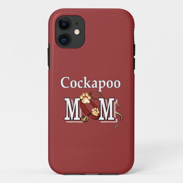 Funda De Case-Mate Para iPhone Regalos de mamá Cockapoo (Reverso)