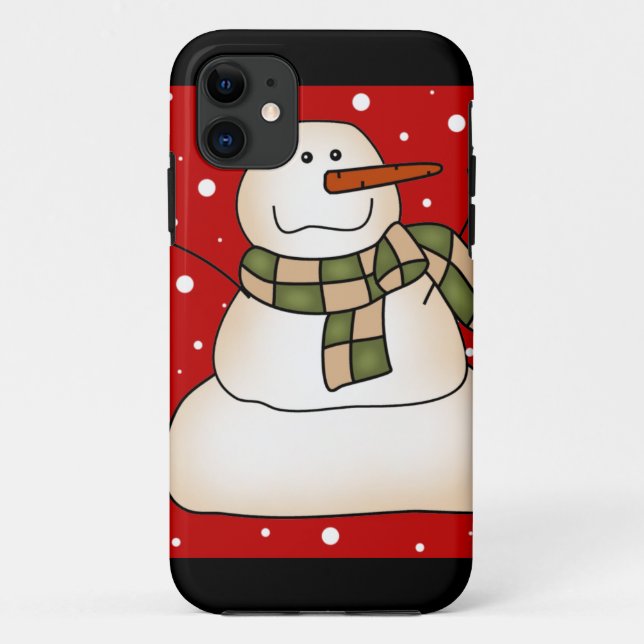Funda De Case-Mate Para iPhone Regalos de Snowman (Reverso)