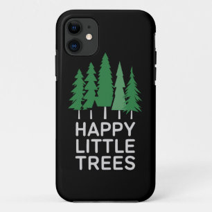 Funda Para iPhone 11 Regalos Divertidos Felices Arbolitos Camping 