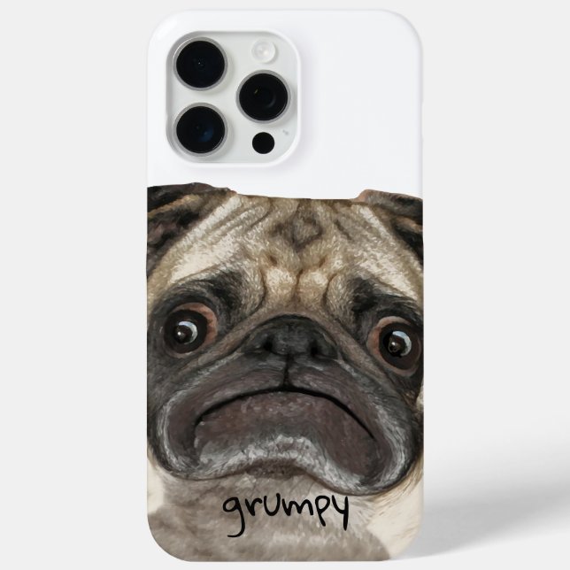 Funda De Case-Mate Para iPhone Regalos Gruñones Puggy (Reverso )