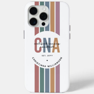 Funda Para iPhone 15 Pro Max Regalos personalizados de CNA retro para enfermera
