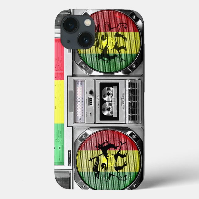 Funda De Case-Mate Para iPhone reggae boombox (Reverso)