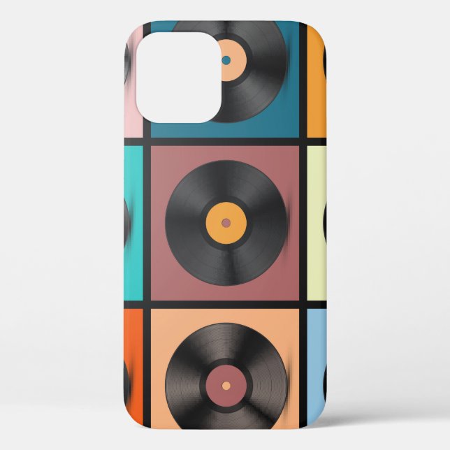 Funda De Case-Mate Para iPhone Registros de vinilo: retro conjunto LP. (Reverso )