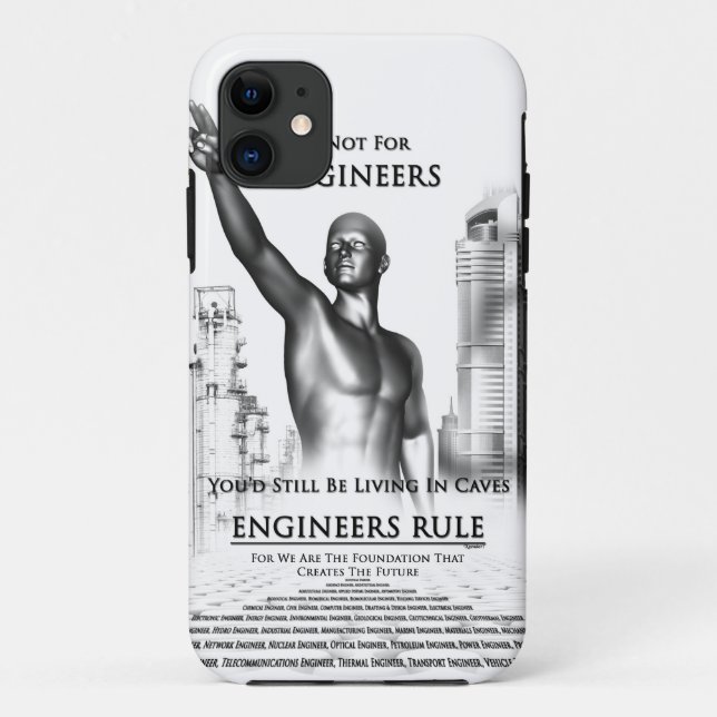 Funda De Case-Mate Para iPhone Regla de Ingenieros (Reverso)