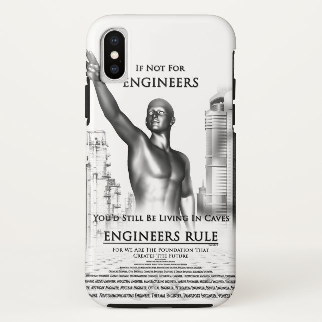 Funda De Case-Mate Para iPhone Regla de Ingenieros (Reverso)