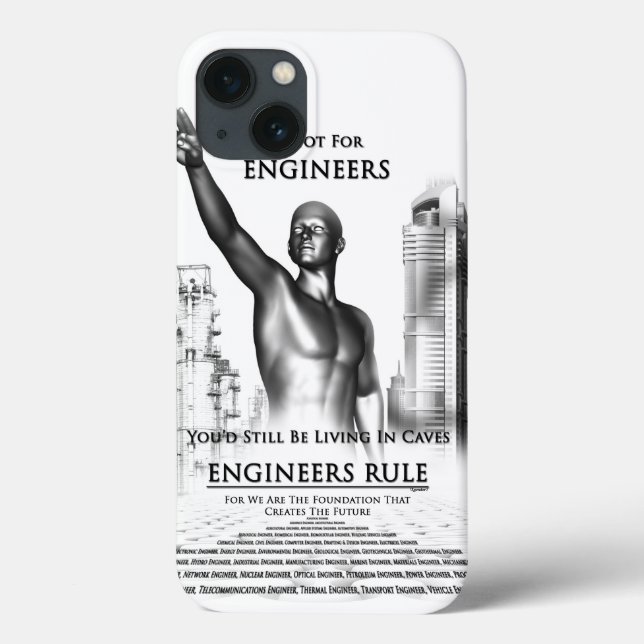 Funda De Case-Mate Para iPhone Regla de Ingenieros (Reverso)