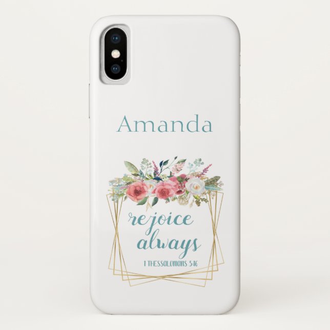 Funda De Case-Mate Para iPhone Regocíjate Siempre (Reverso)