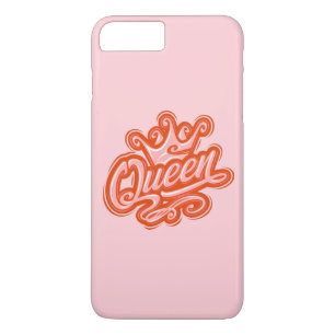 Funda Para iPhone 8 Plus/7 Plus Reina con corona, diseño de tipografía