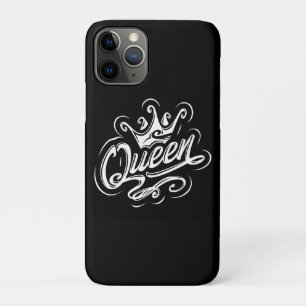 Funda Para iPhone 11 Pro Reina con corona, diseño de tipografía