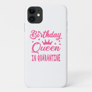 Funda Para iPhone 11 Reina de cumpleaños en cuarentena