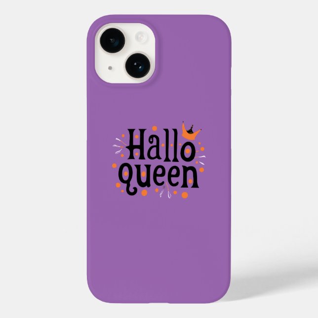 Funda De Case-Mate Para iPhone Reina de Halloween, Halloqueen, arte de Halloween  (Reverso )