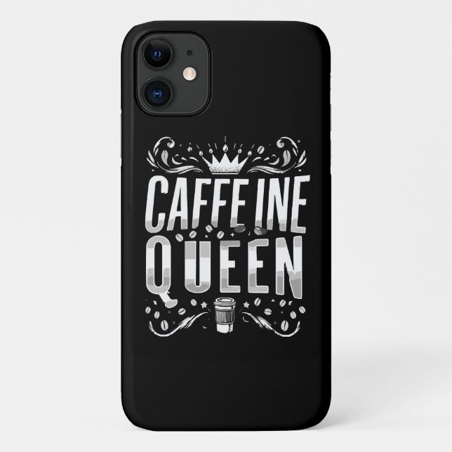 Funda De Case-Mate Para iPhone reina de la cafeína (Reverso)
