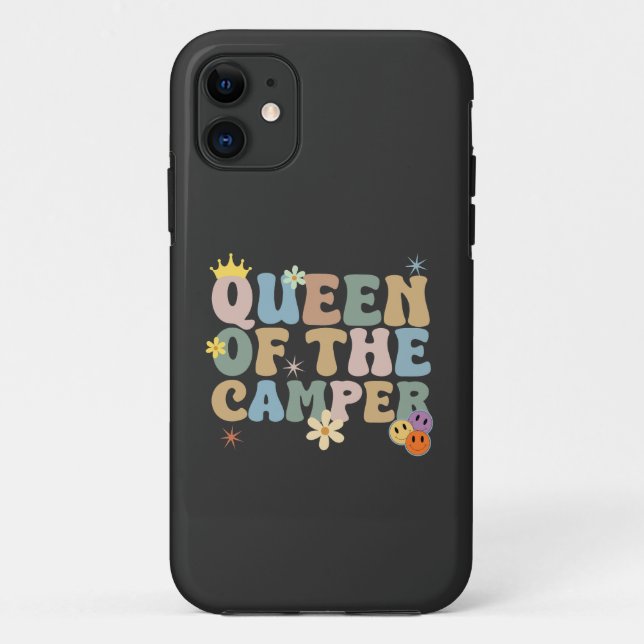 Funda De Case-Mate Para iPhone Reina del camper- Camping (Reverso)