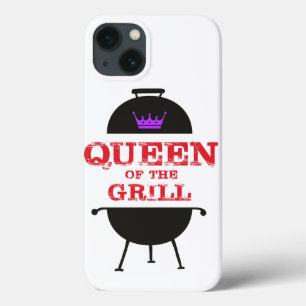 Funda Para iPhone 13 Reina Del Grill, Rojo Morado De La Corona