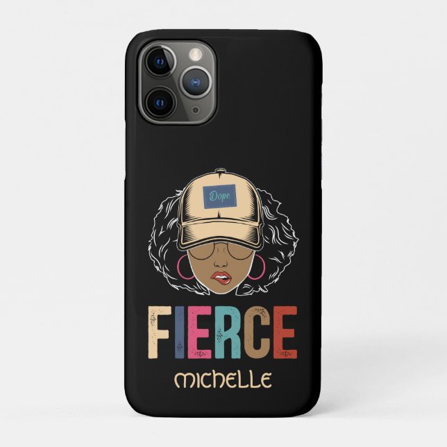 Funda De Case-Mate Para iPhone Reina negra | Feroz | Mujer negra (Reverso)
