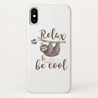 Funda Para iPhone X Relájese y sea pereza fresca
