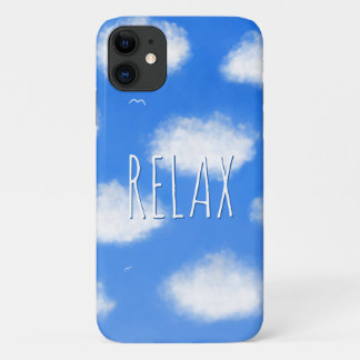 Funda Para iPhone 11 Relax Blue Sky Nubes Cita Motivadora