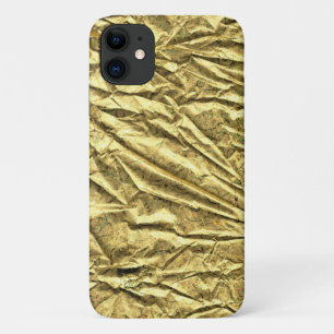 Funda Para iPhone 11 Relieve metalizado dorado brillante