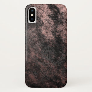 Funda Para iPhone X Relieve metalizado dorado color de rosa fresco y