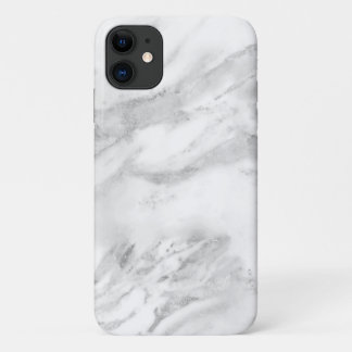 Funda Para iPhone 11 Relieve metalizado plateado elegante | Mármol de M