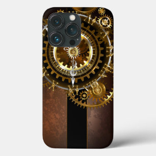 Funda Para iPhone 13 Pro Reloj de vapor con engranajes antiguos