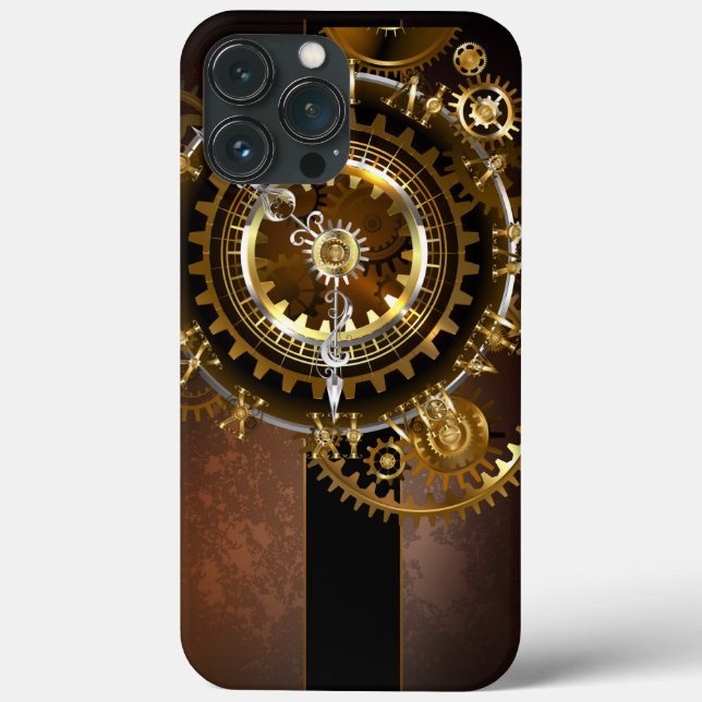 Funda De Case-Mate Para iPhone Reloj de vapor con engranajes antiguos (Reverso )