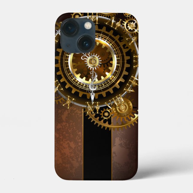 Funda De Case-Mate Para iPhone Reloj de vapor con engranajes antiguos (Reverso )