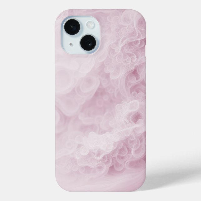 Funda De Case-Mate Para iPhone Remolino abstracto rosa pastel (Reverso )
