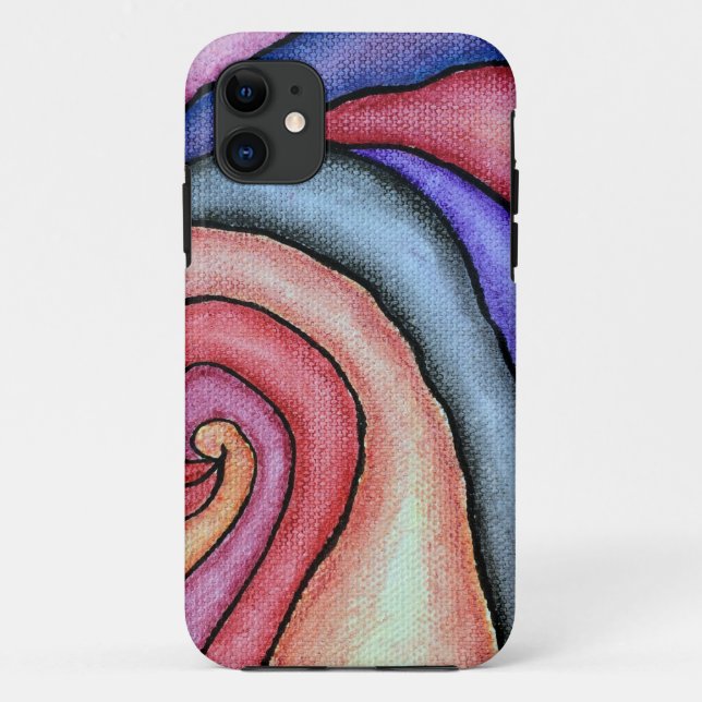 Funda De Case-Mate Para iPhone Remolino de acuarela (Reverso)