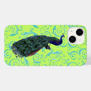 Funda Para iPhone 14 De Case-Mate Remolino de pavo real vintage