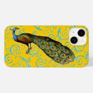 Funda Para iPhone 14 De Case-Mate Remolino de pavo real vintage