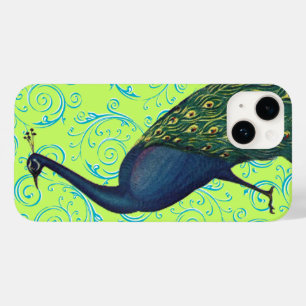 Funda Para iPhone 14 De Case-Mate Remolino de pavo real vintage