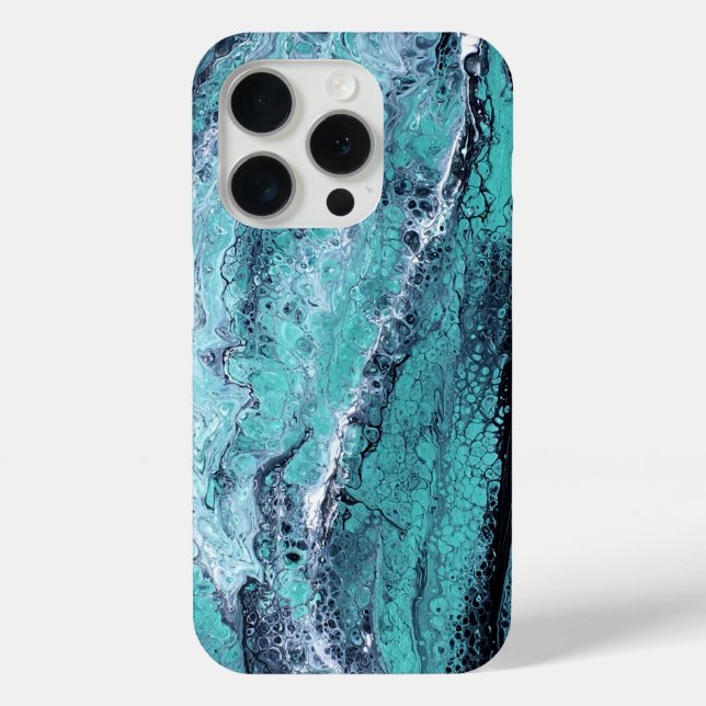 Funda De Case-Mate Para iPhone Remolino negro verde (Reverso )