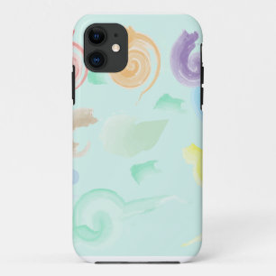 Funda Para iPhone 11 Remolinos de acuarela pastel estética Patrón conti