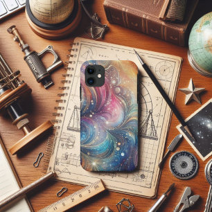 Funda Para iPhone 11 Remolinos y destellos de arcoíris abstracto