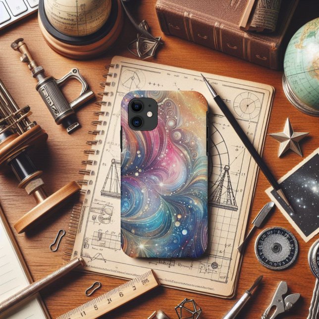 Funda De Case-Mate Para iPhone Remolinos y destellos de arcoíris abstracto (Subido por el creador)
